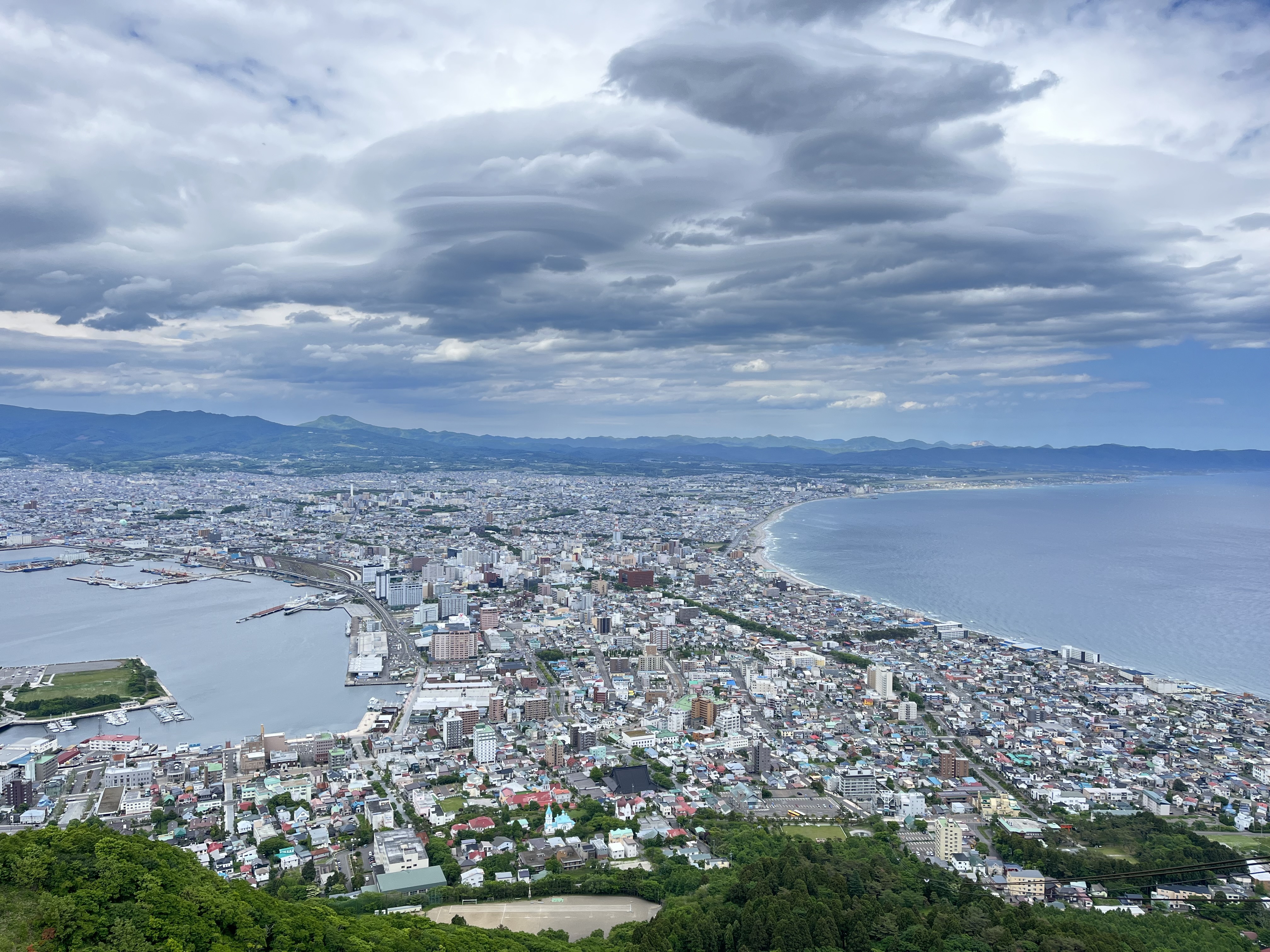 函館山の山頂から見た景色　昼