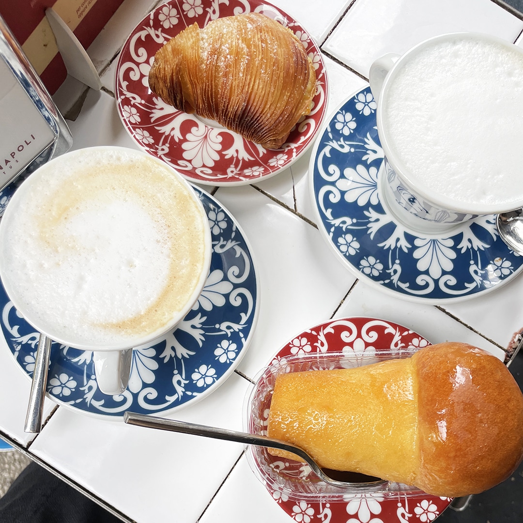 ミラノのカフェメニュー