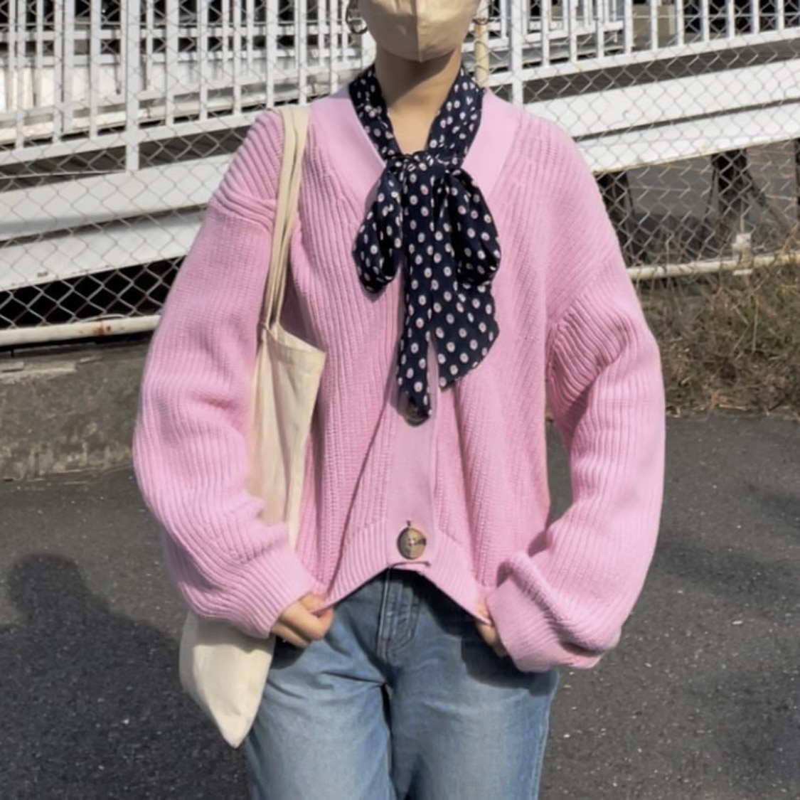 甘めデニムコーデ　デニムコーデ　大学生コーデ