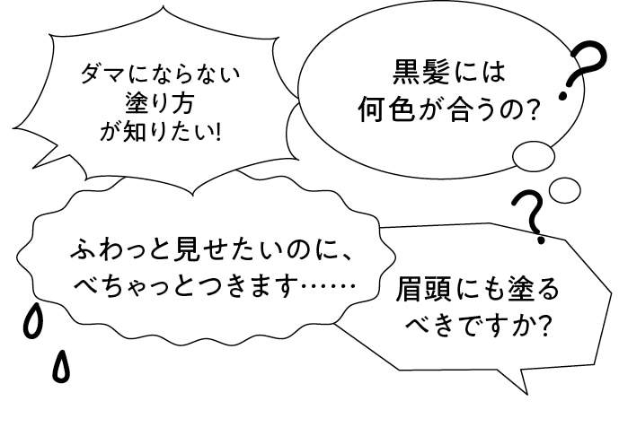 眉マスカラについて知りたいことを教えてください