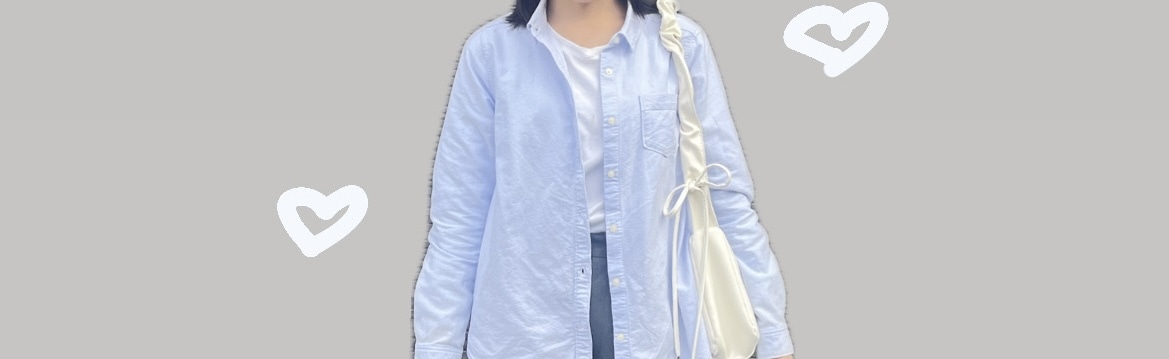 カジュアルコーデ　大学生コーデ　シャツ