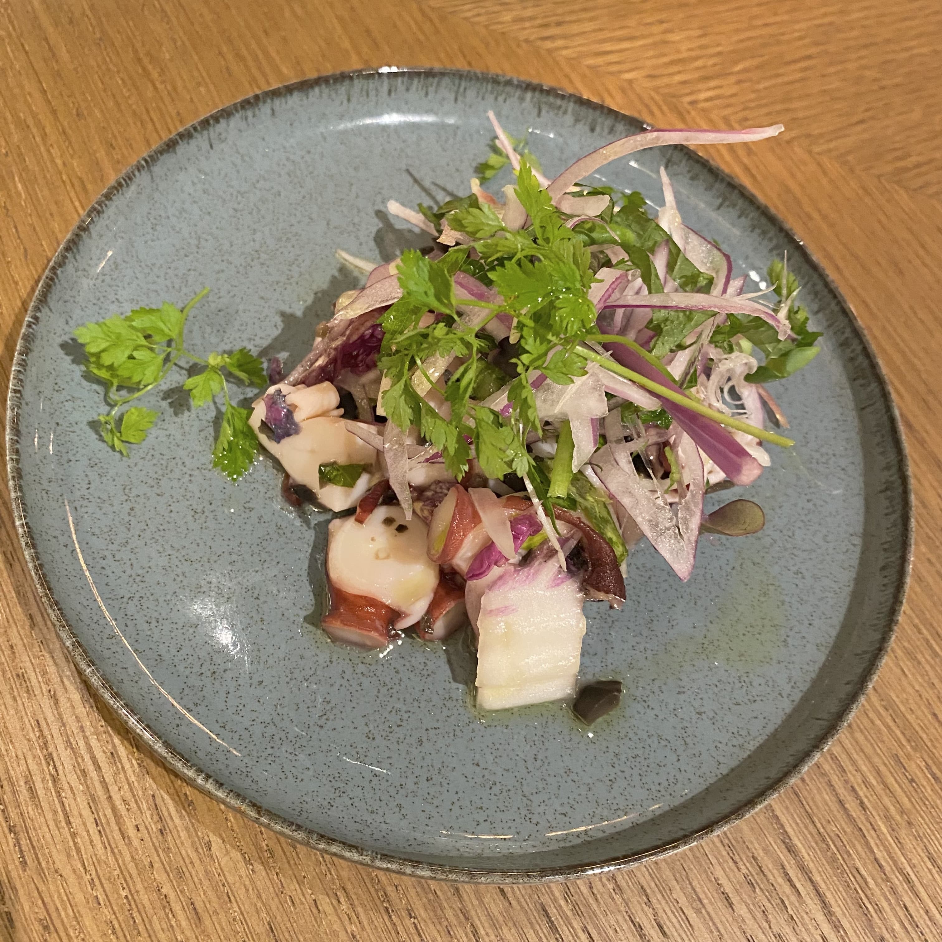 前菜、ディナーコース、真タコ