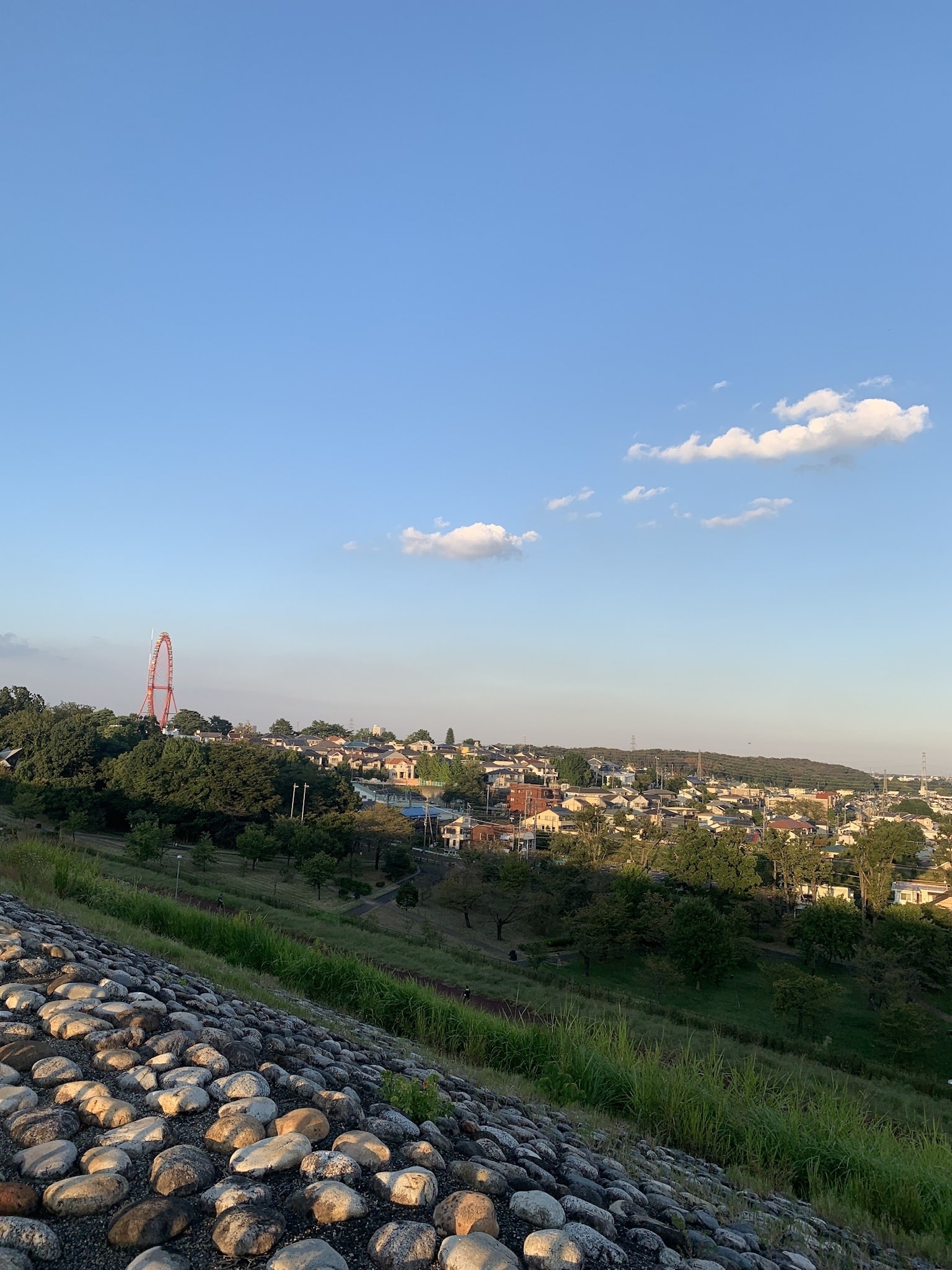 堤防からの景色