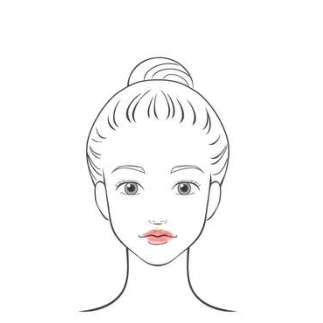 人中短縮 イラスト メイク