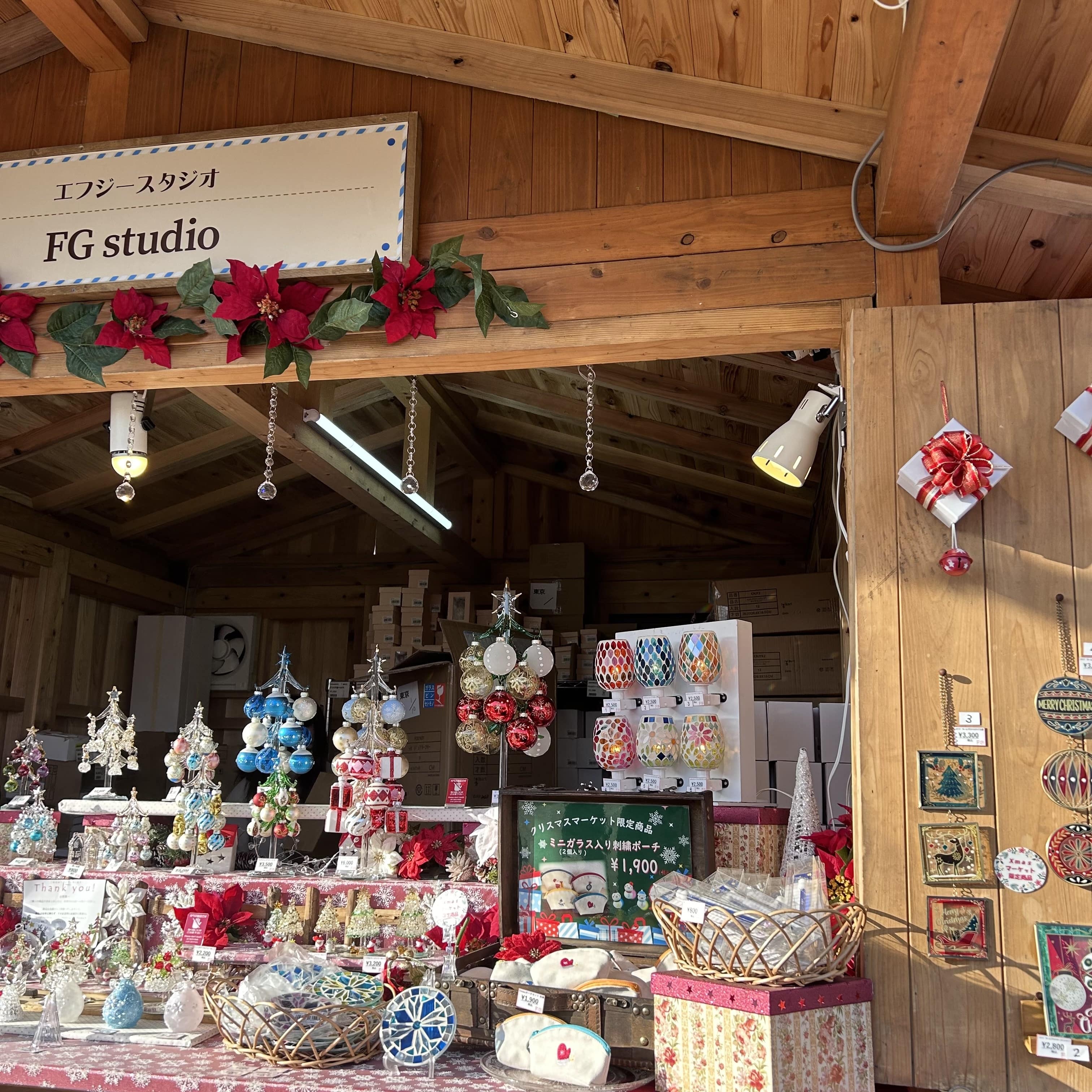 東京クリスマスマーケット、クリスマス雑貨、ガラス製品