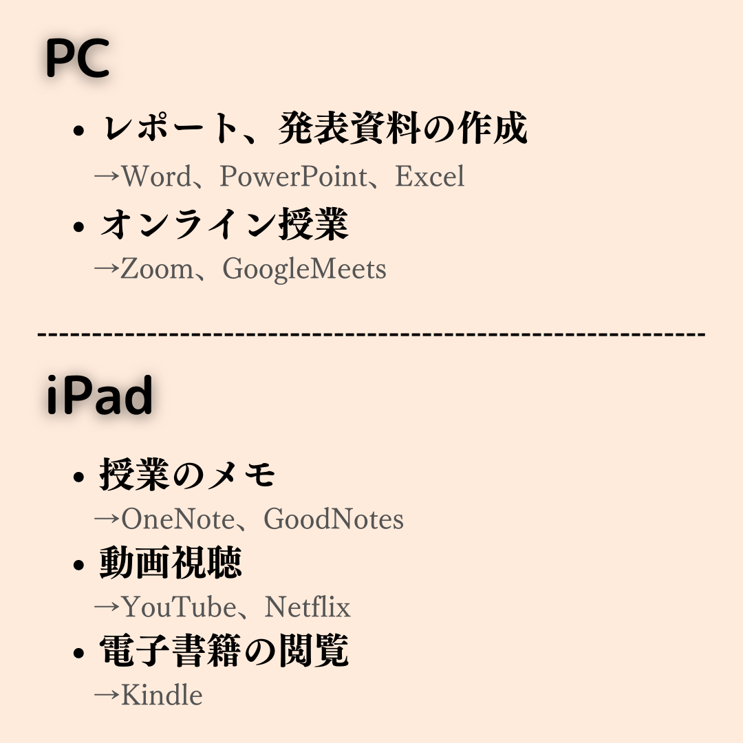 大学生　新生活　iPad