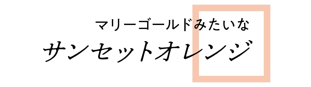 マリーゴールドみたいな　サンセットオレンジ