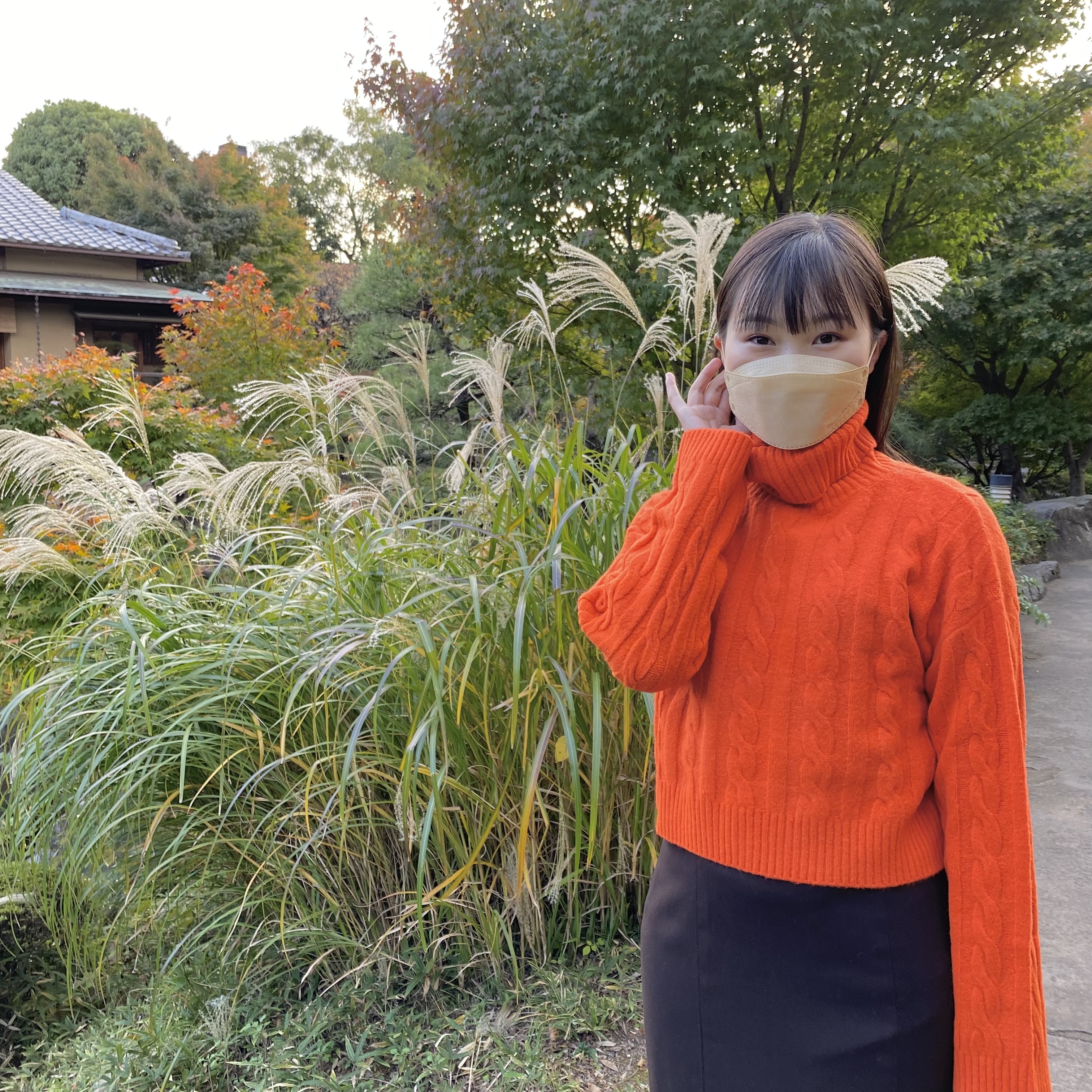 紅葉、秋色ニット、GU