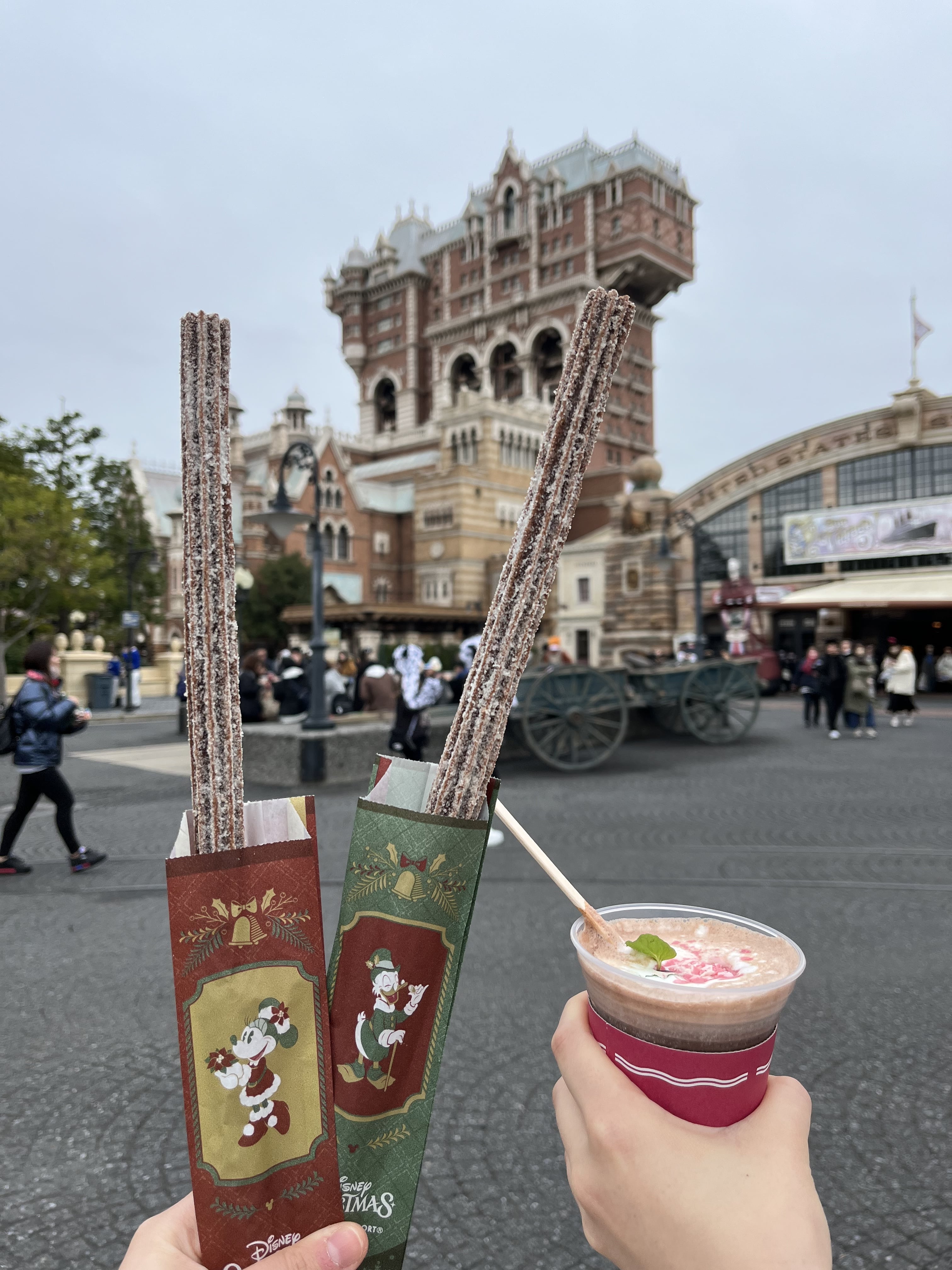 ディズニーシー　チョコレートチュロス　ホットカクテル　ブランデー＆ココア　アメリカンウォーターフロント