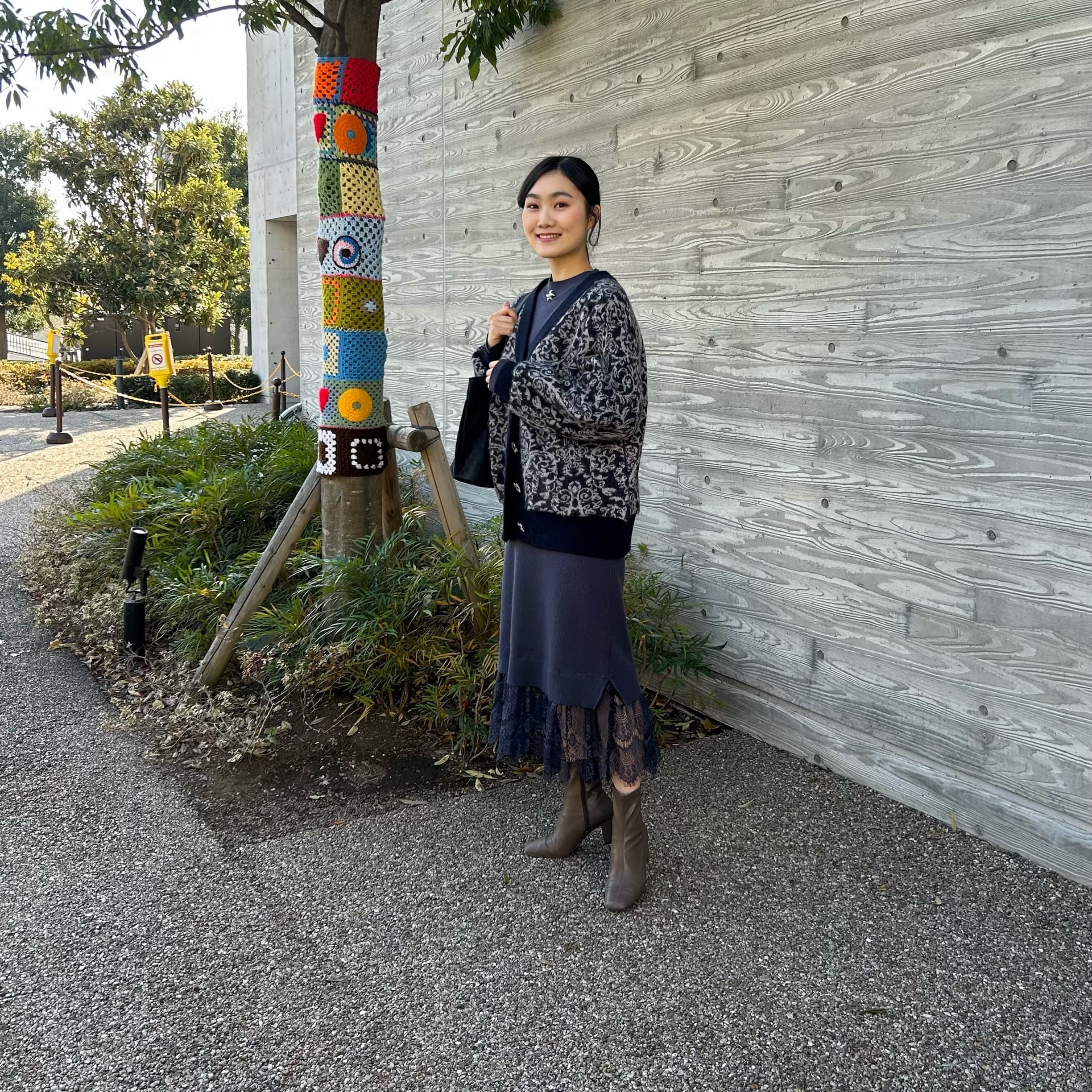 SNIDEL、カーディガン、大学生コーデ