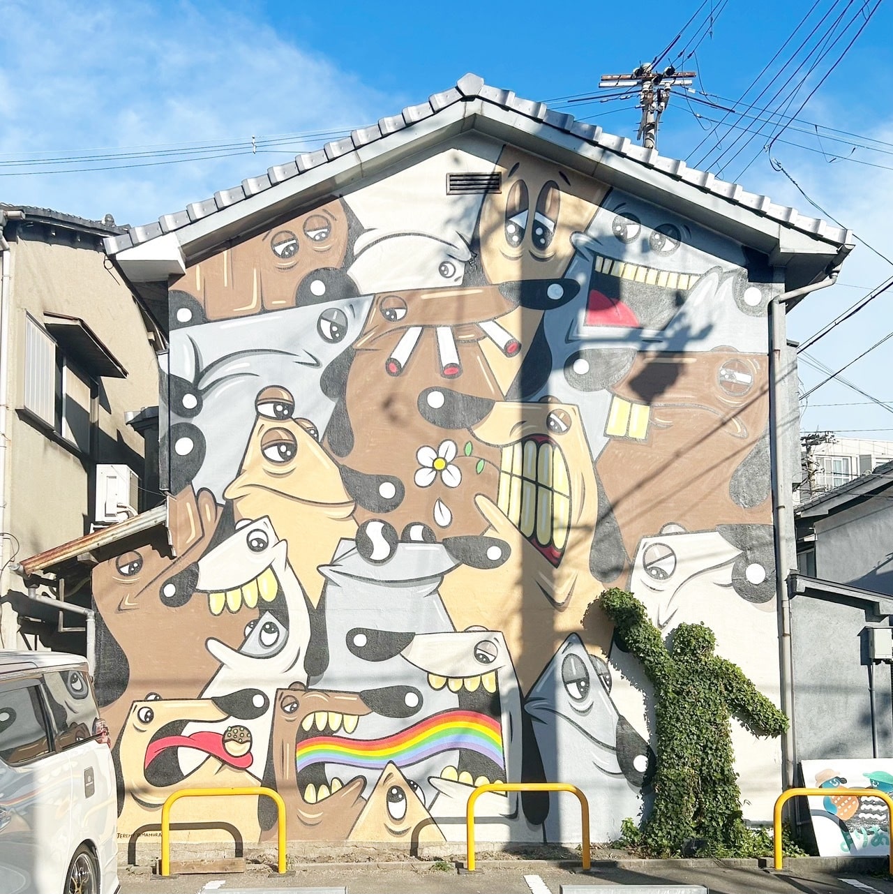 犬のウォールアート