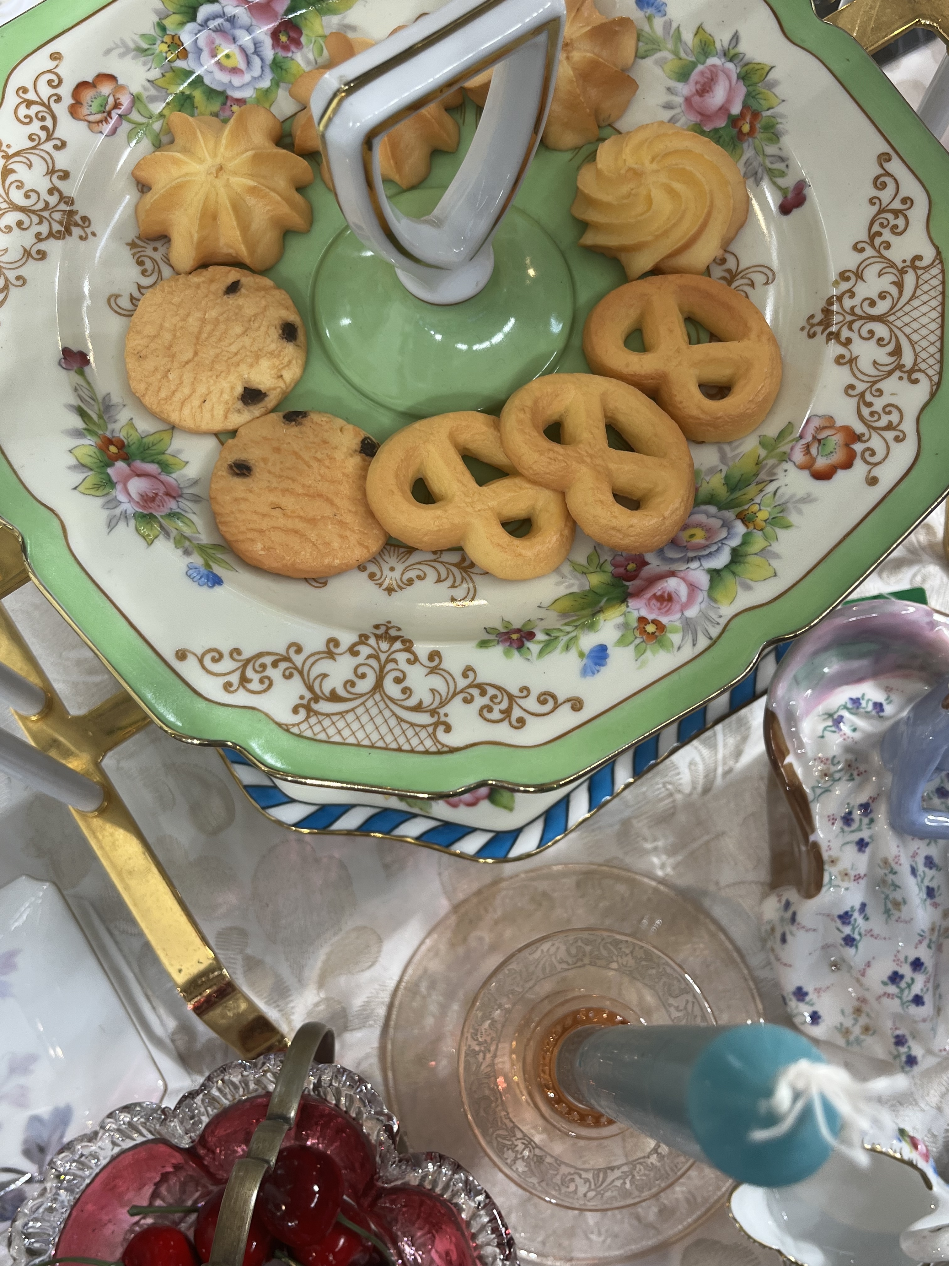 オールドノリタケ　金彩花文　サンドウィッチ皿　(1921-1941)