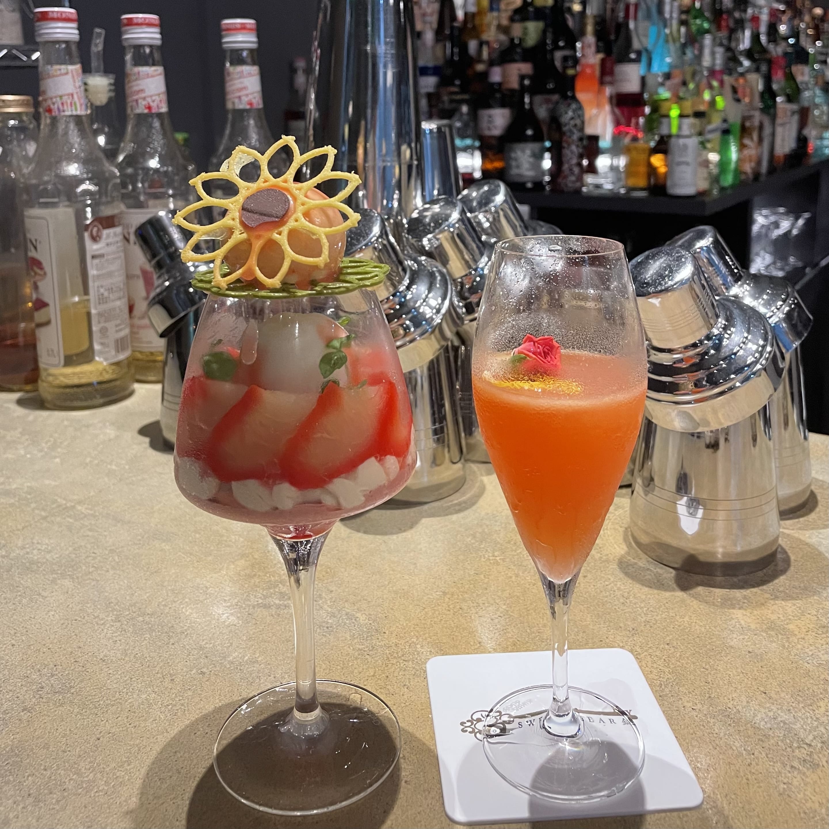 大阪　心斎橋　SWEETSBAR KEY　白桃のパフェ