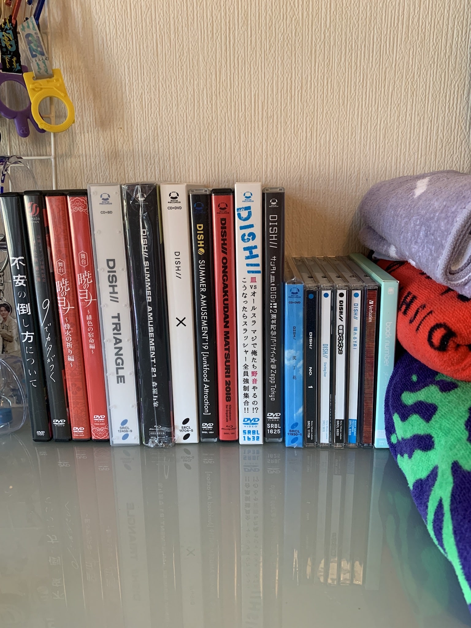 タオルグッズ、CD、ライブDVD、舞台DVD