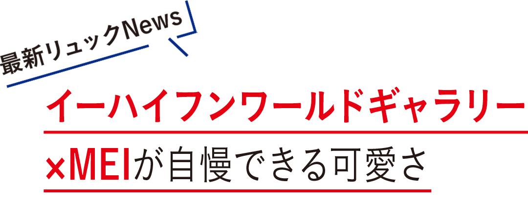 イーハイフンワールドギャラリー×MEIが自慢できる可愛さ