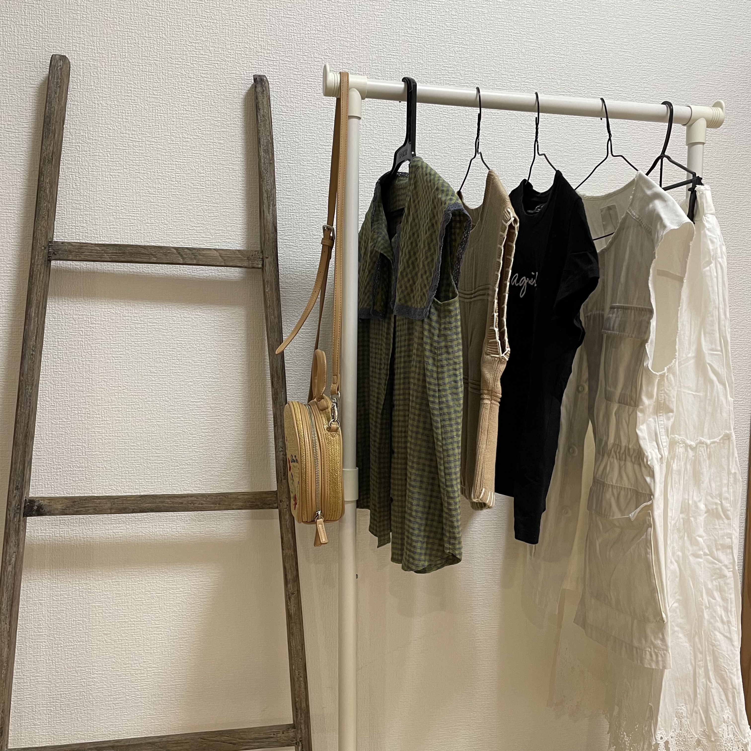 服インテリア　大学生の部屋　服収納