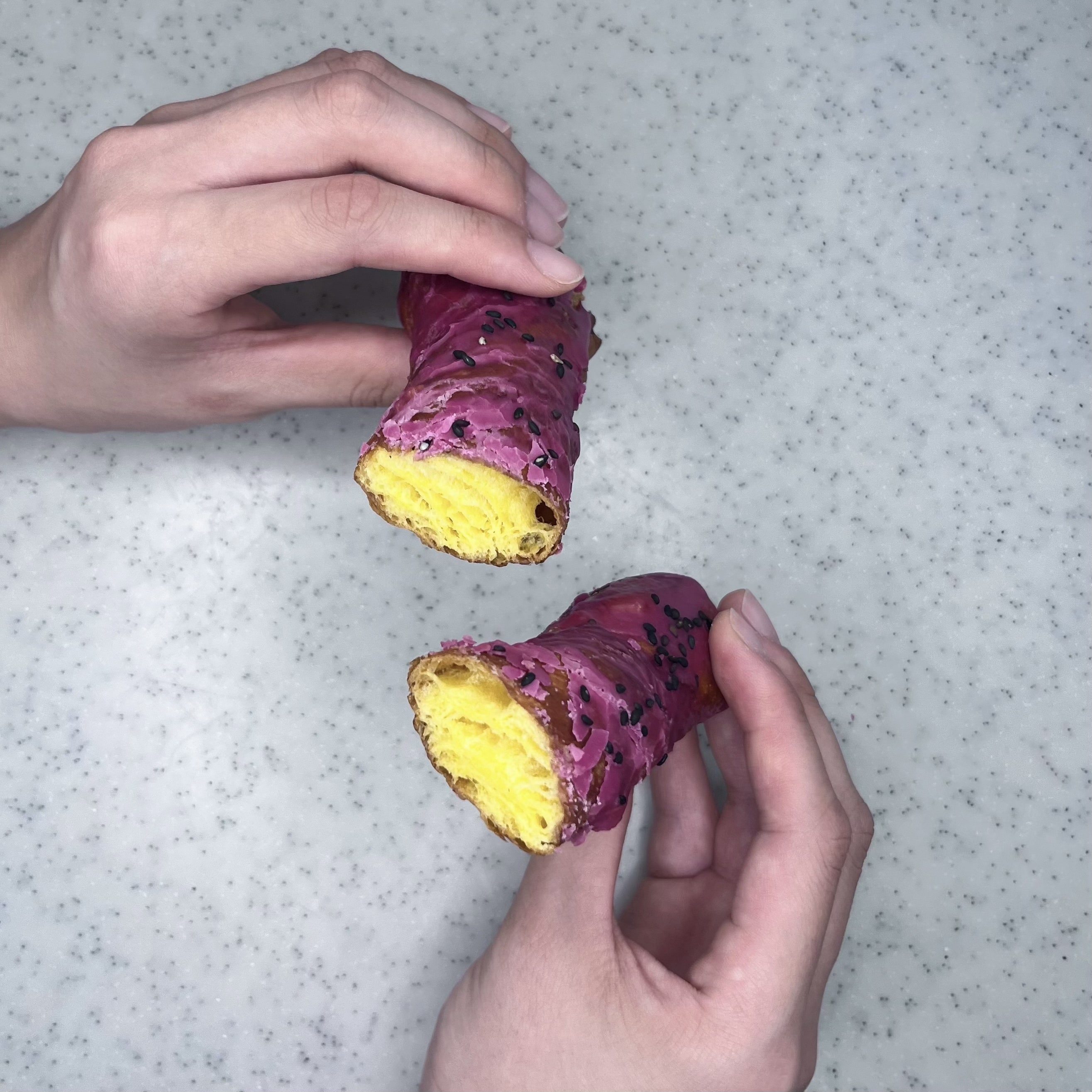 ③「さつまいもド まるで焼きいも」の断面図です！