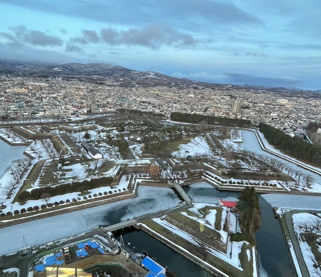 五稜郭タワーの展望台景色　昼間