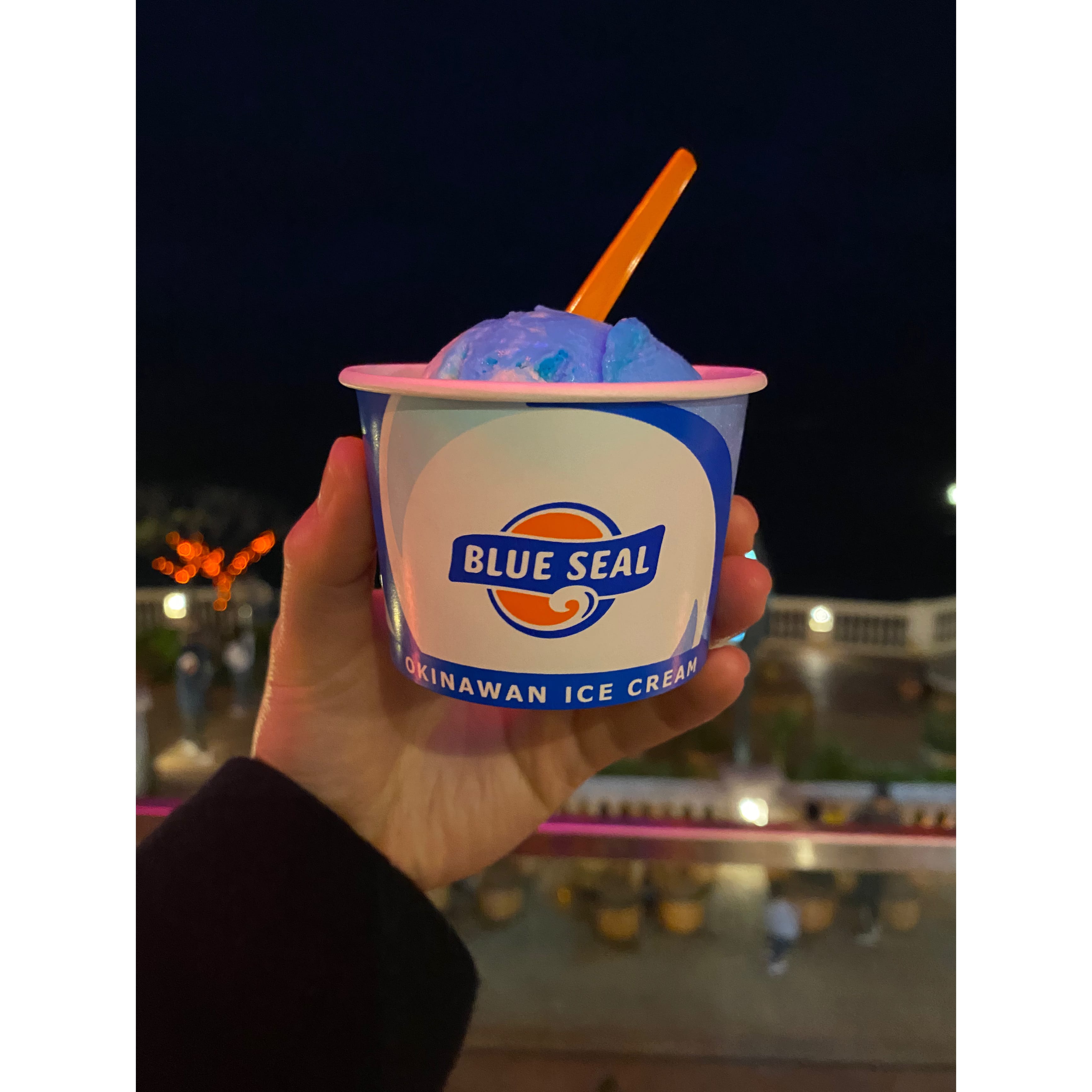 ブルーシール　アイス　写真
