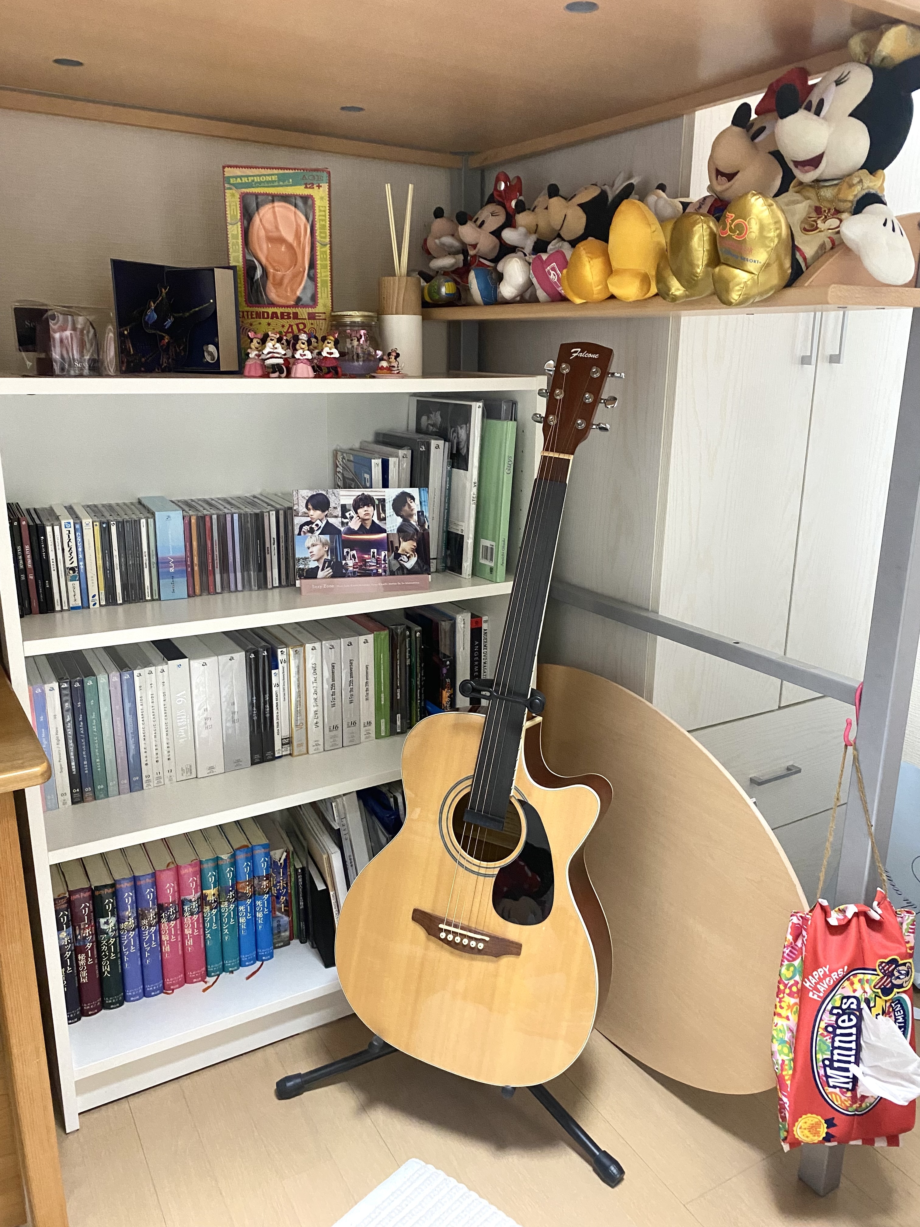 マイルームの一角。見てて楽しい自己満スペース。