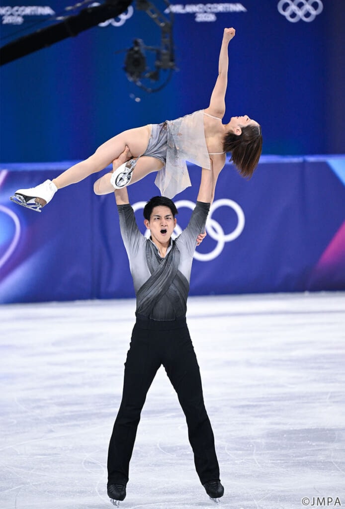 ペアFS　三浦璃来＆木原龍一組。ミラノ五輪フィギュア団体戦でのりくりゅうのフリーの演技