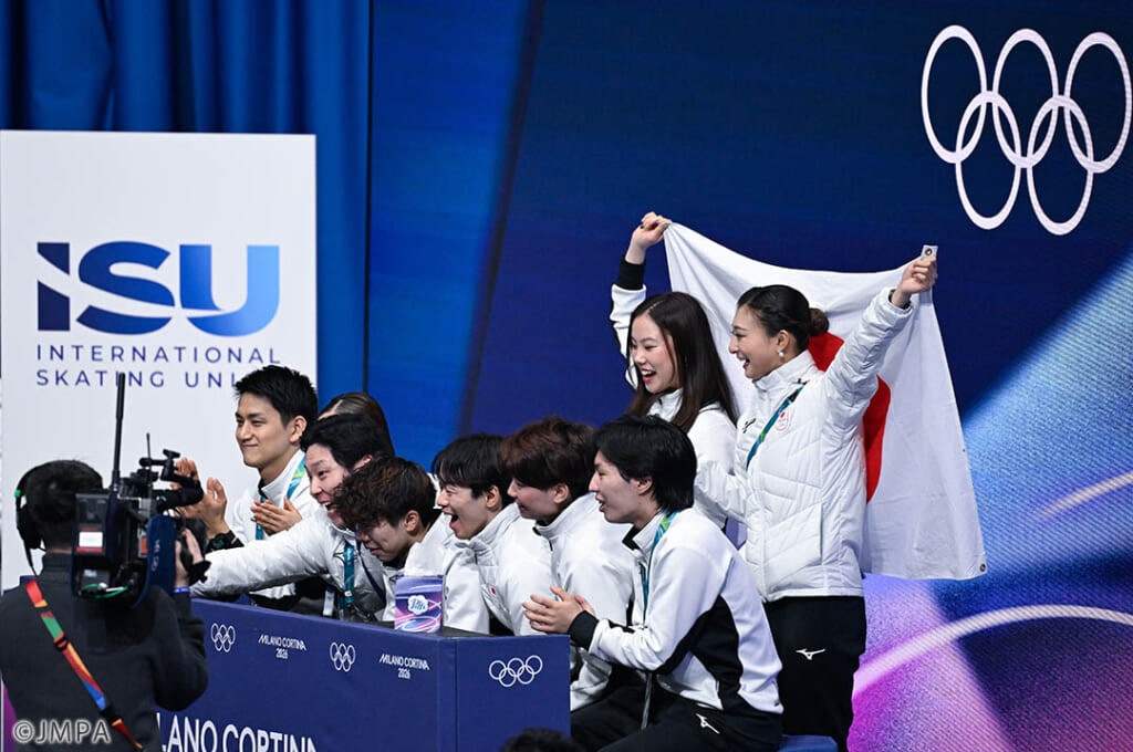 佐藤駿：ミラノ五輪フィギュア団体戦フリー後のキスアンドクライ