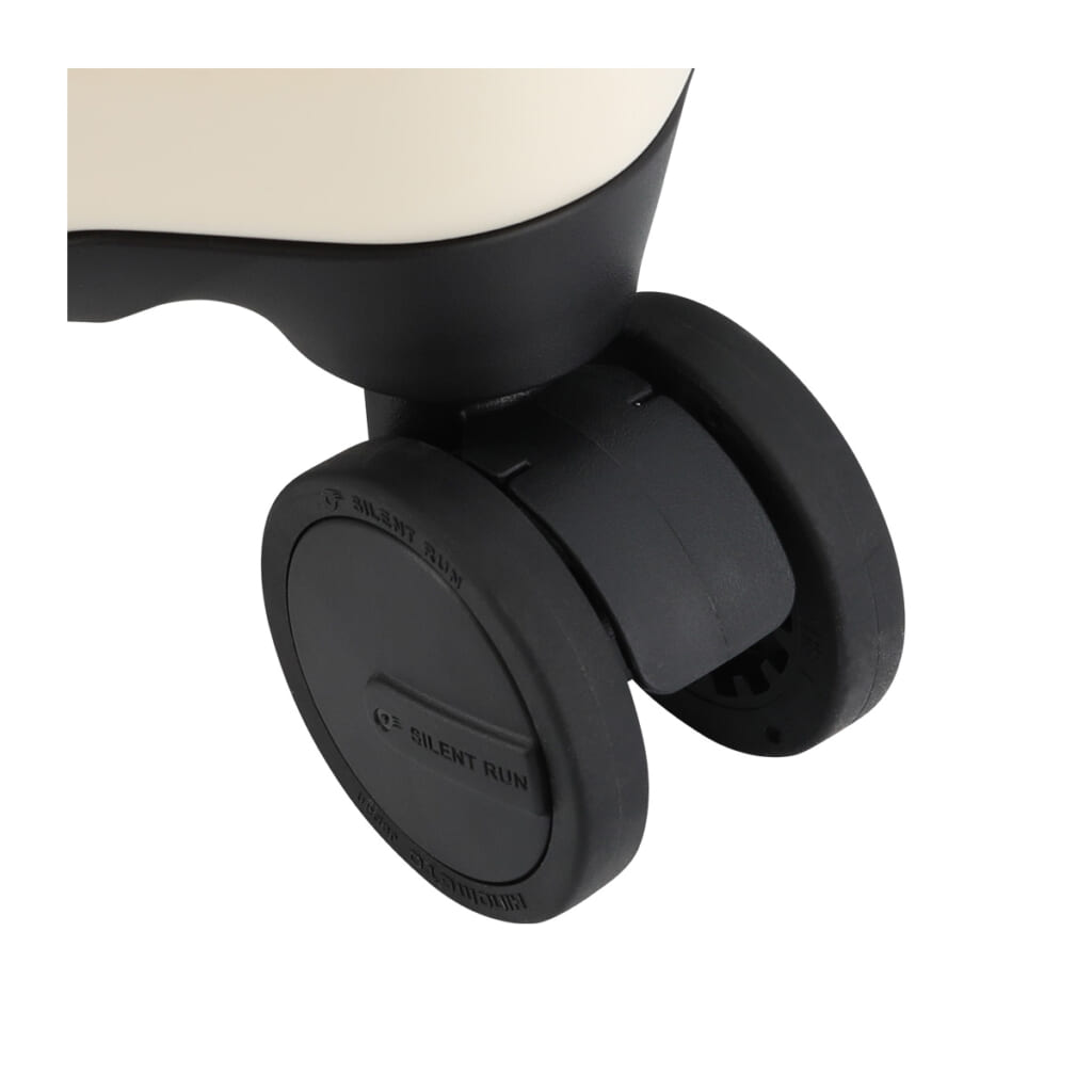 タイヤロック機能つきのキャスターのアップ写真