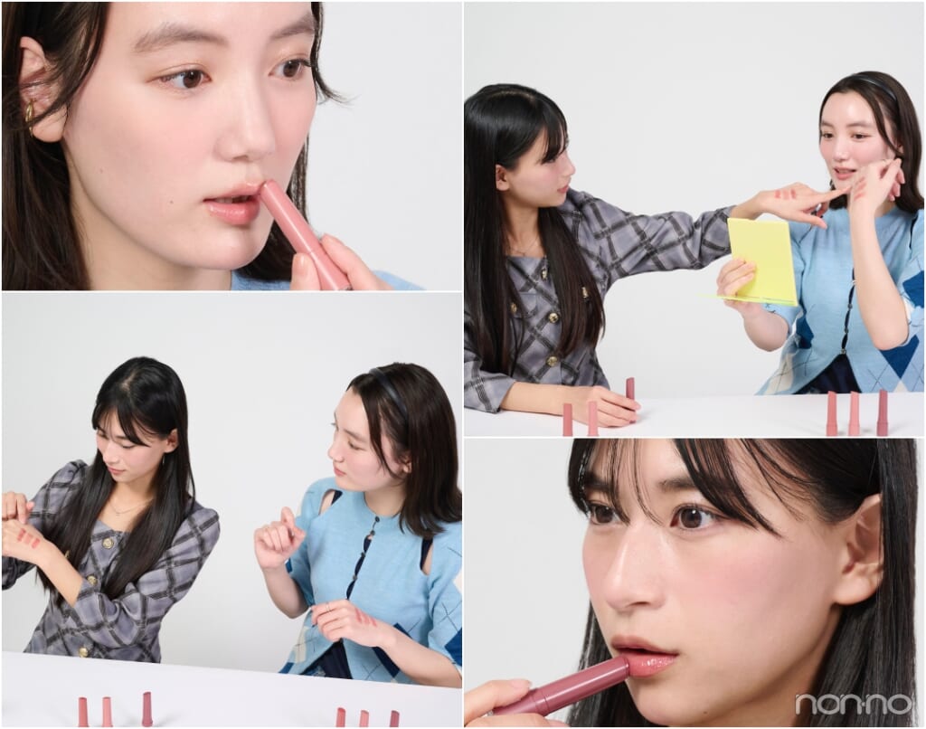 b idol「ふわほっぺチーク」全色レビューと「つやぷるリップR」限定色