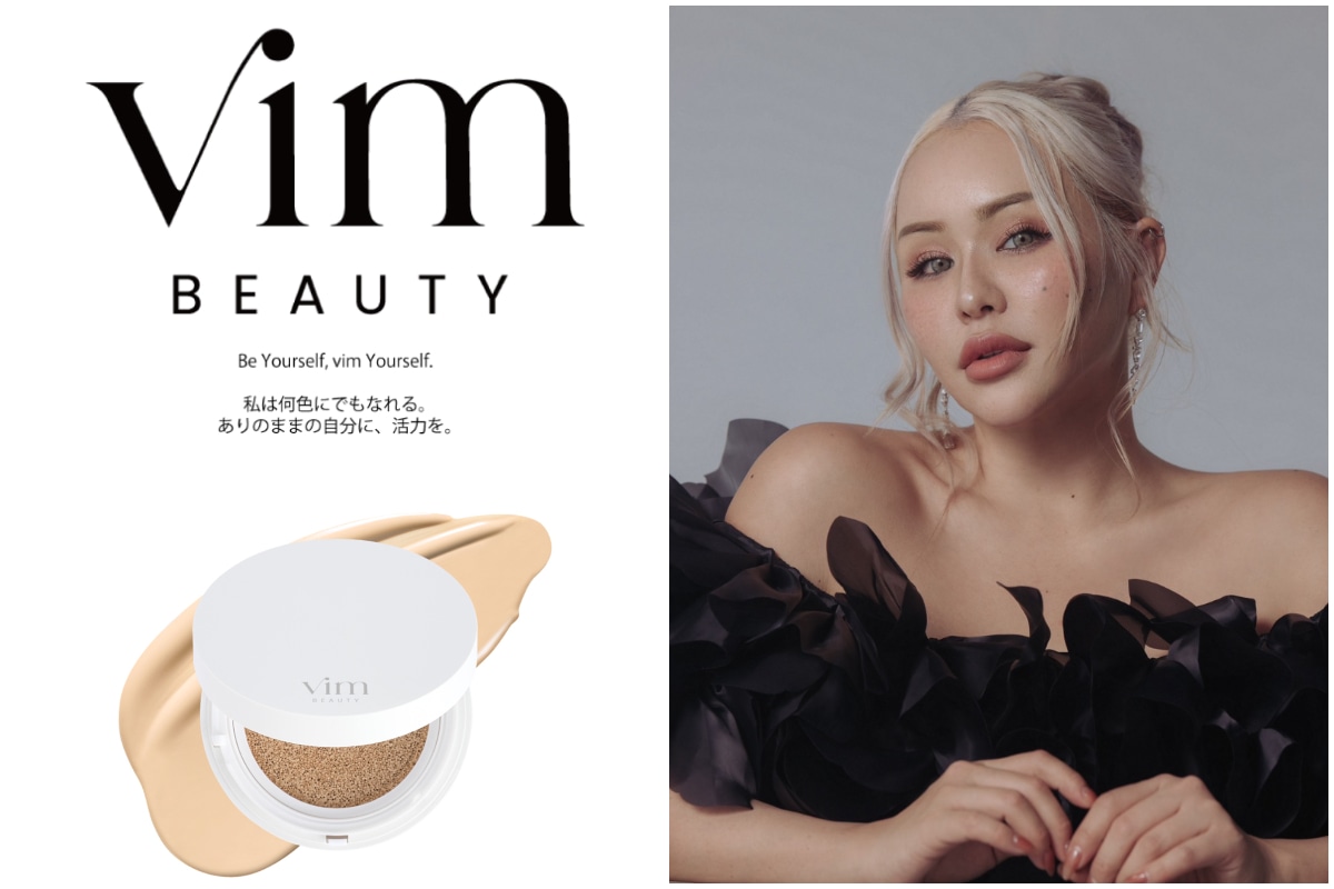 vim BEAUTYのロゴとマリリン、クッションファンデーション