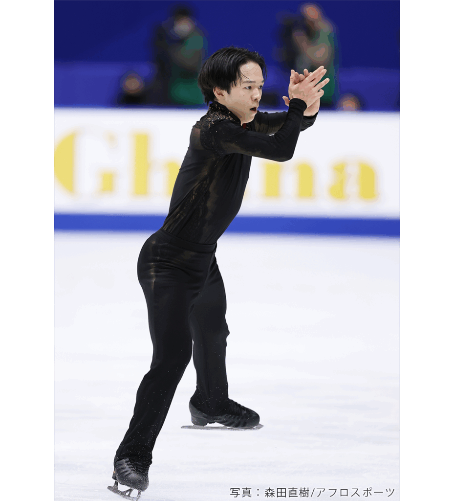2024年全日本選手権でフラメンコのフリーを滑る鍵山優真選手